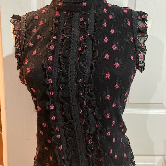 Anna Sui Tops - Anna Sui SZ 4 black/pink top